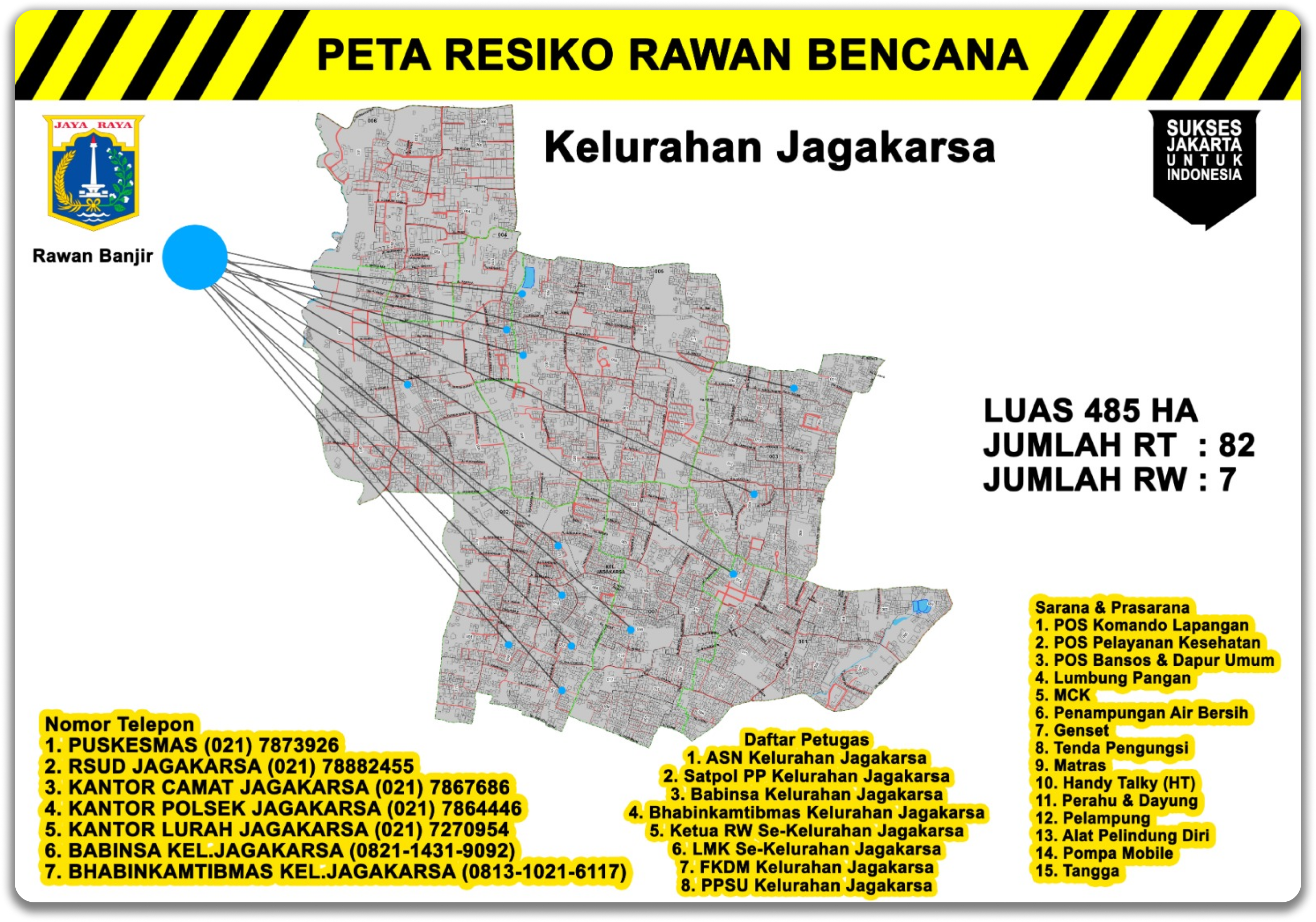 Peta Area Rawan Banjir Kelurahan Jagakarsa